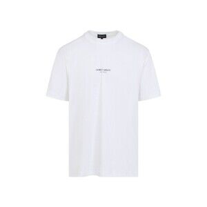 Giorgio Armani Optical White Cotton T-Shirt With Subtle Logo Detail - NWT